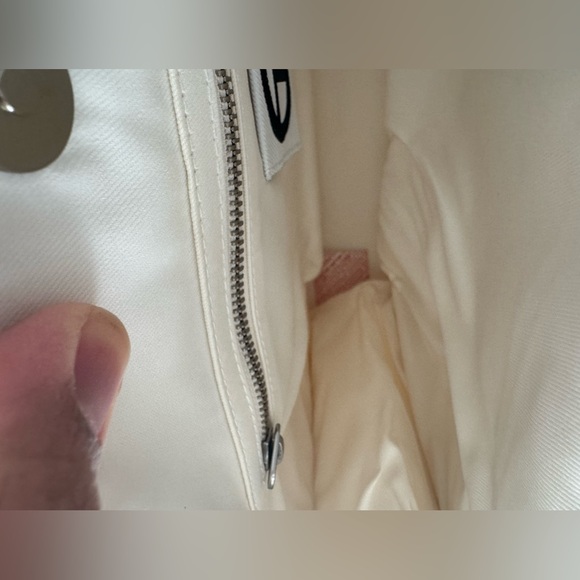 Telfar White Faux Leather Medium Shopping Bag Tote Shoulder Satchel - Picture 10 of 11